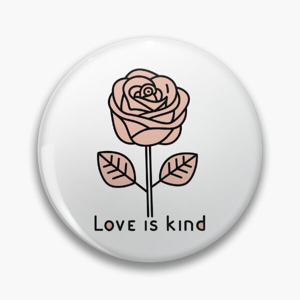 Item preview, Engraved Love is Kind Rose Design - Timeless Christian Floral Illustration designed and sold by HahaHandlesHub.