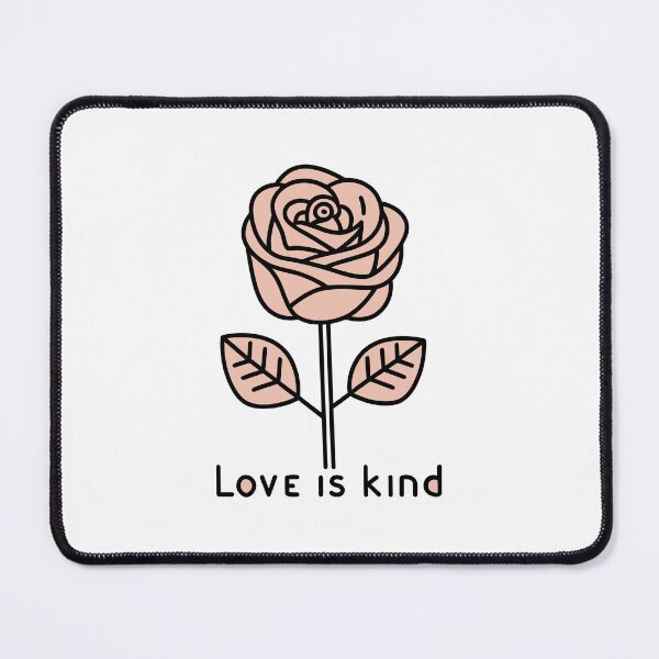 Item preview, Engraved Love is Kind Rose Design - Timeless Christian Floral Illustration designed and sold by HahaHandlesHub.