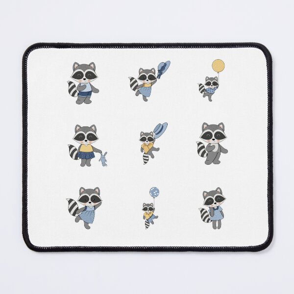 Item preview, Raccoon playing happily and posing for the camera designed and sold by huape.