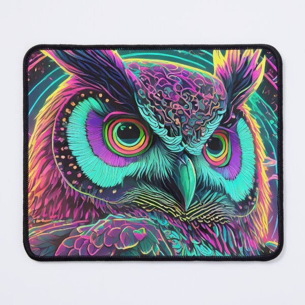 Item preview, 80s Style Neon Owl Profile View designed and sold by NinjaRat.