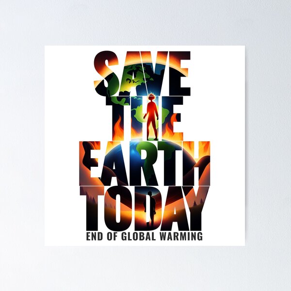Item preview, Save the Earth today. End of global warming designed and sold by Visual Arts Sławomir Grzanek.
