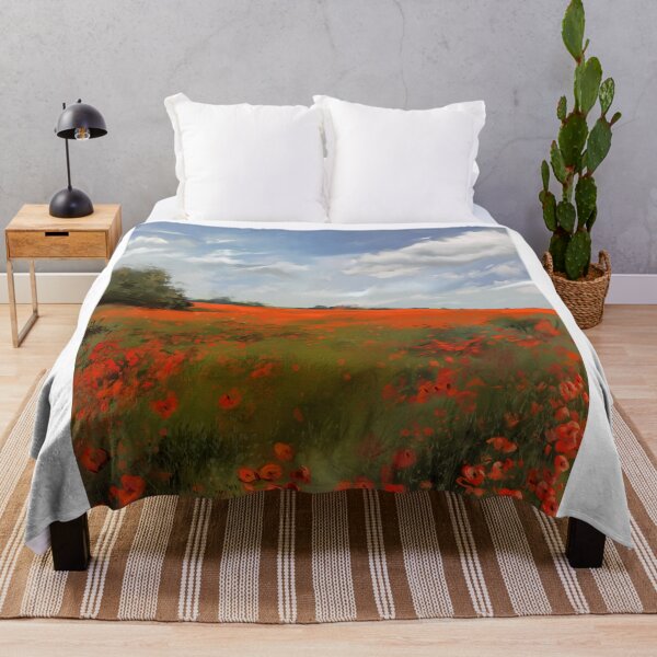 Item preview, Red bright poppies field designed and sold by Aestetska.