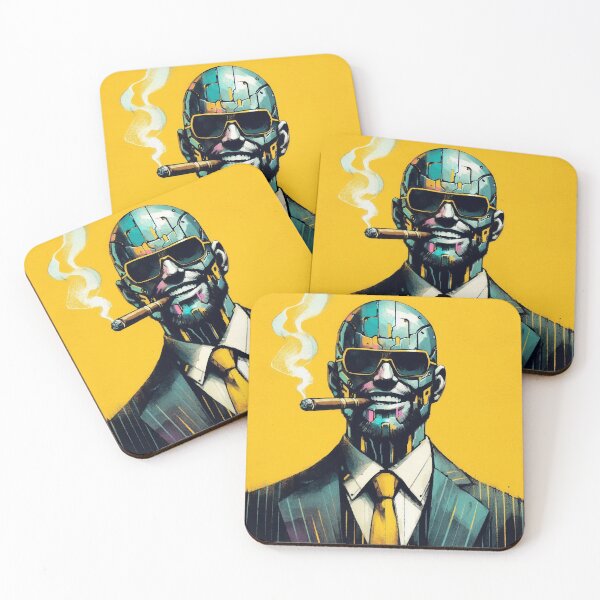 Item preview, Cyberpunk Man with Cigar Neo Noir designed and sold by RESToRAPTOR.