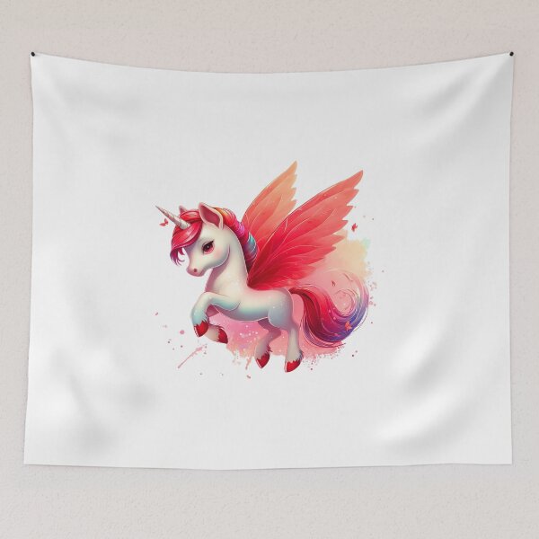 Item preview, Red Flying Rainbow Unicorn V2 designed and sold by CHIBI_POPZ.