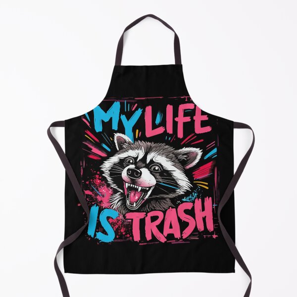 Item preview, Urban Raccoon Graffiti Art - 'My Life is Trash' Pink & Blue Design designed and sold by Shirtlify.