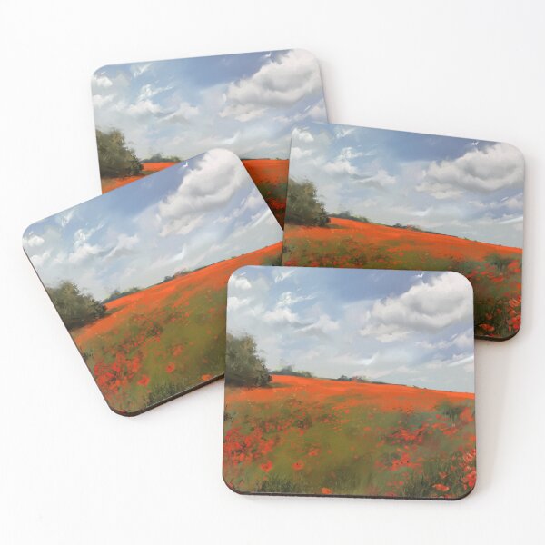 Item preview, Red bright poppies field  designed and sold by Aestetska.