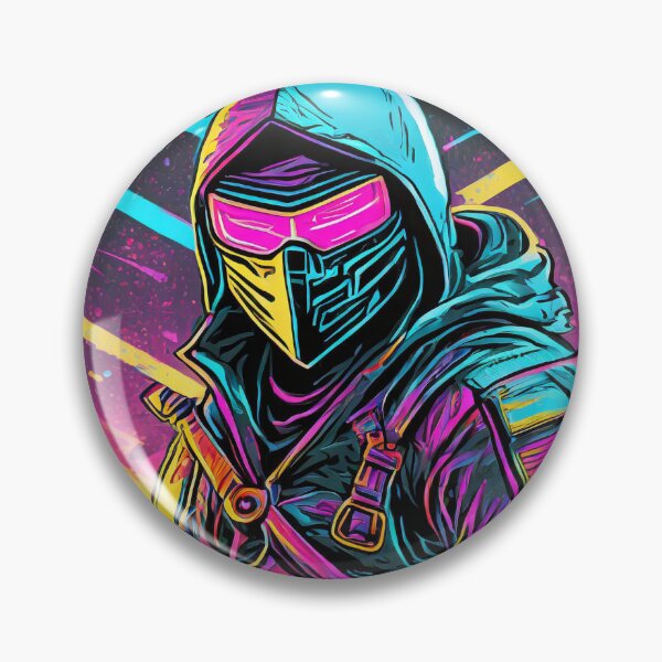 Item preview, 80s Style Neon Ninja Profile designed and sold by NinjaRat.