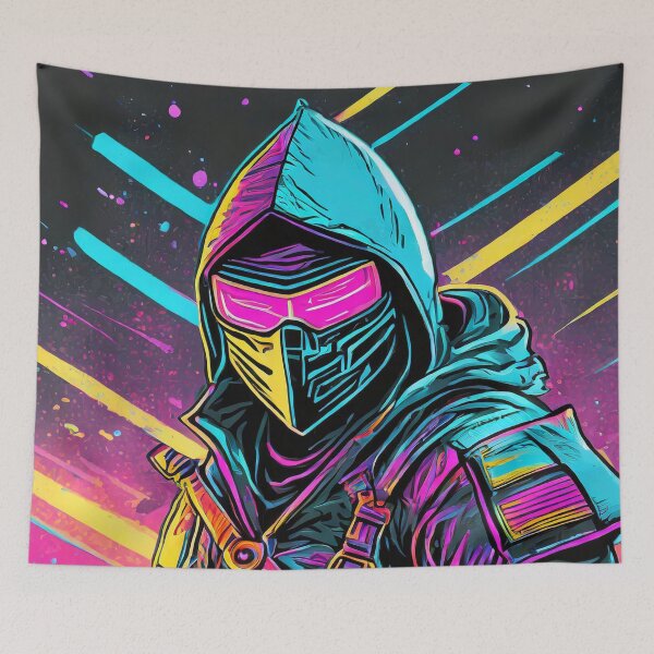 Item preview, 80s Style Neon Ninja Profile designed and sold by NinjaRat.