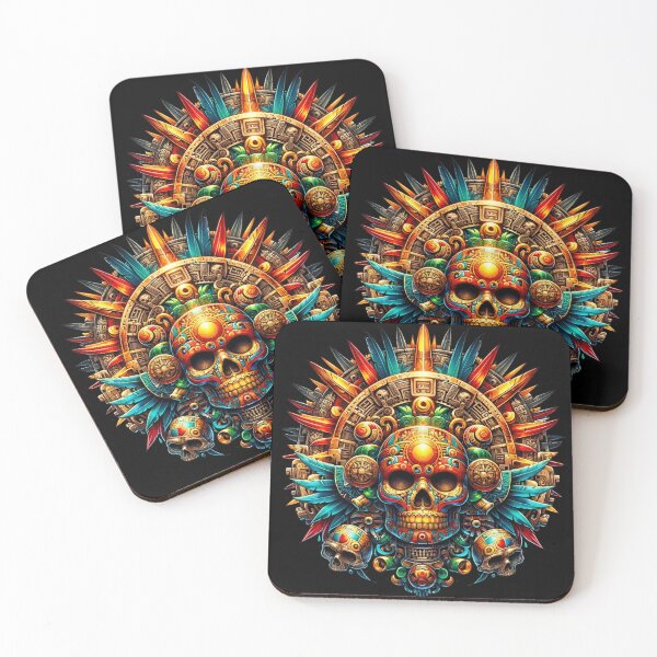 Item preview, Copy of Aztec Skull Majesty Ancient Civilization Inspired Art designed and sold by WickedAI.