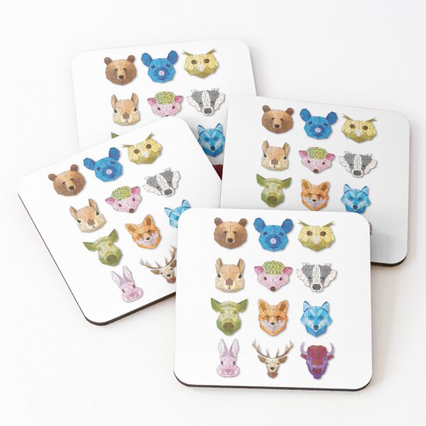 Item preview, Animals: Geometric Heads Art designed and sold by ColorfulForest.