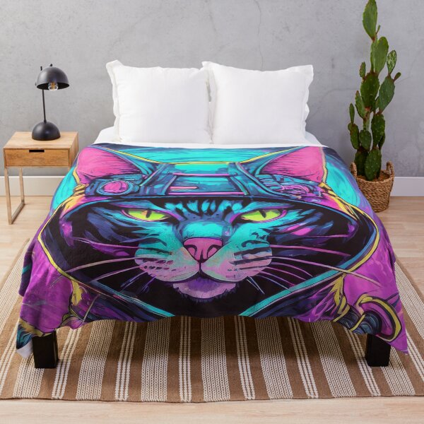 Item preview, 80s Style Neon Tactical Cat designed and sold by NinjaRat.
