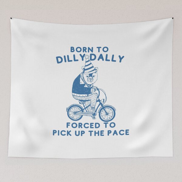 Item preview, Funny Life's Pace Dilly Dally Bear Pedaling Through slow-paced activities designed and sold by MotivaChic.