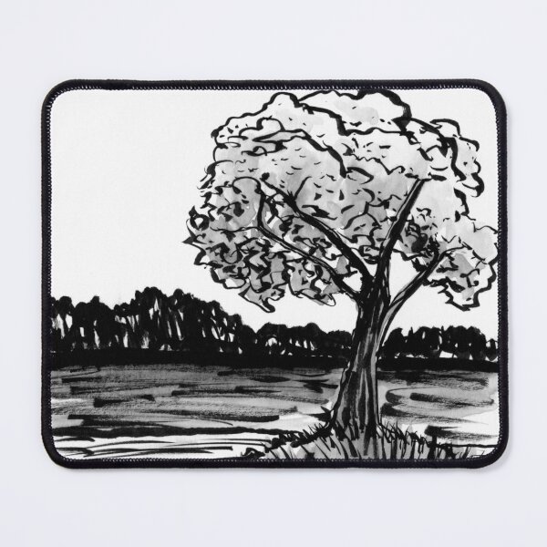 Item preview, Lakeside Tree in Pen and Ink designed and sold by paleheather.