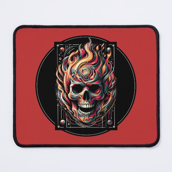 Item preview, Flaming skull with circles! designed and sold by Drawing33.