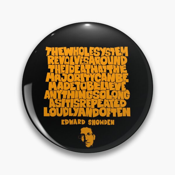 Item preview, Unveiling Truth: Edward Snowden's Insight on Repetition and Belief designed and sold by Boogosh.