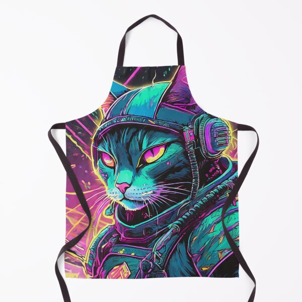 Item preview, 80s Style Neon Tactical Cat Profile designed and sold by NinjaRat.