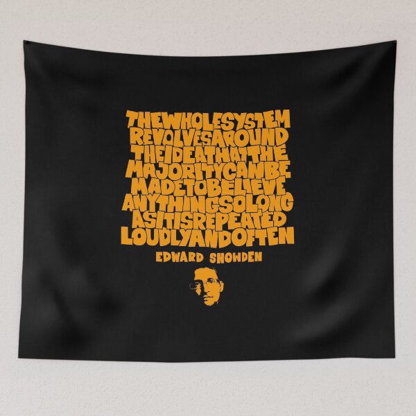 Item preview, Unveiling Truth: Edward Snowden's Insight on Repetition and Belief designed and sold by Boogosh.
