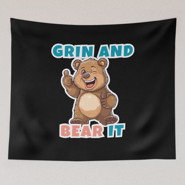 Item preview, Cute Winking Bear Cartoon Design - 'Grin and Bear It' Funny Thumbs Up designed and sold by Shirtlify.