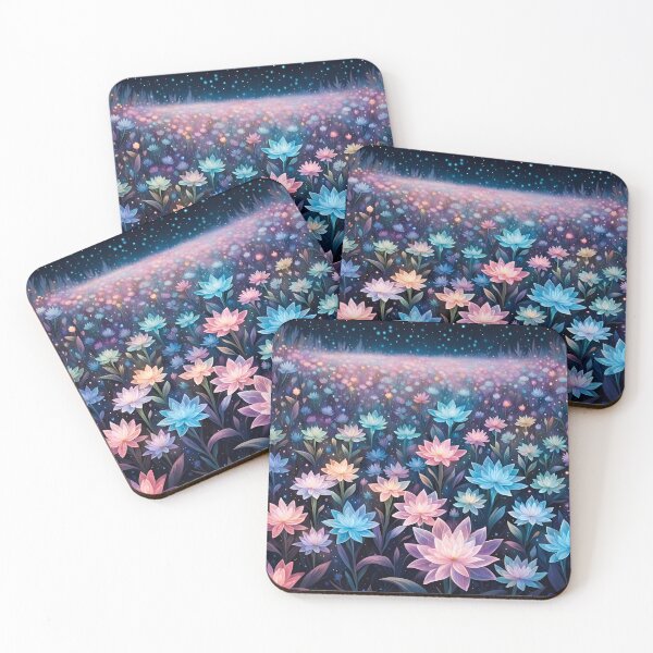 Item preview, Bioluminescent Crystal Flower Meadow  designed and sold by giditango.