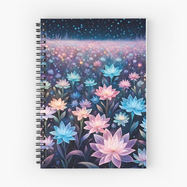 Item preview, Pradera de flores de cristal bioluminiscente designed and sold by giditango.