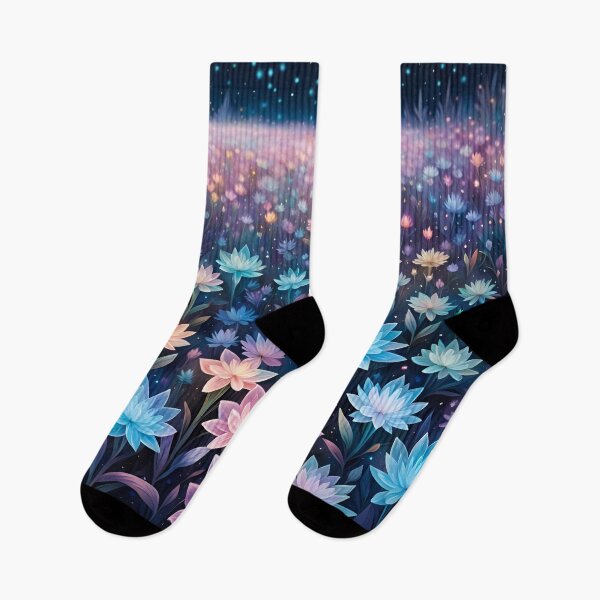 Item preview, Bioluminescent Crystal Flower Meadow  designed and sold by giditango.