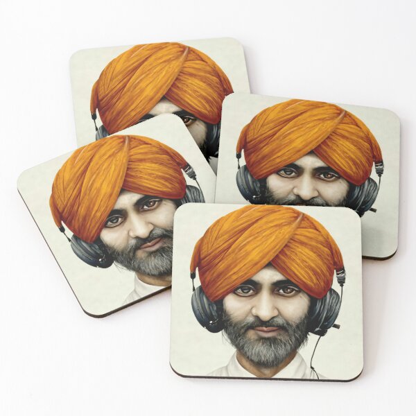 Item preview, Sikh man headphones 2 designed and sold by FOXandJAY.