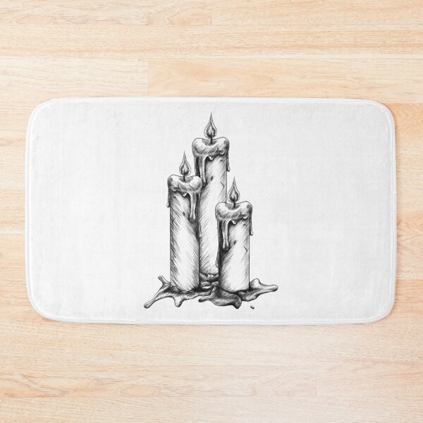 Item preview, Sketch of three burning candles designed and sold by Szkicerka.