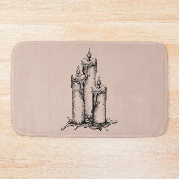 Item preview, Sketch of three burning candles designed and sold by Szkicerka.
