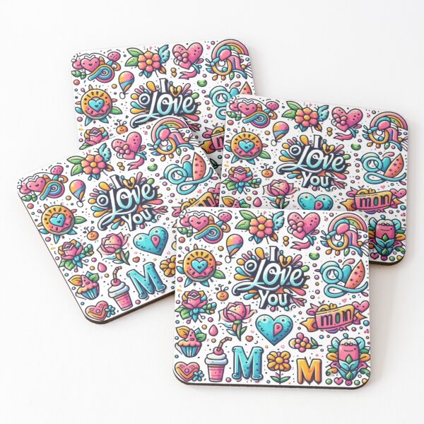 Item preview, I LOVE YOU MOM, MY MOM, MOTHER, I LOVE YOU, SHE, MOTHER'S DAY, TYPOGRAPHY, designed and sold by 2012DreamVision.