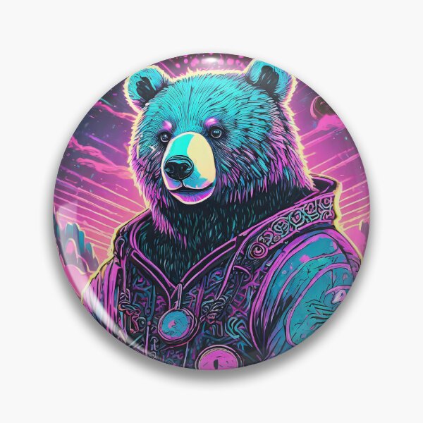 Item preview, 80s Style Neon Bear Profile designed and sold by NinjaRat.