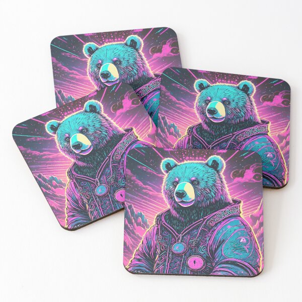 Item preview, 80s Style Neon Bear Profile designed and sold by NinjaRat.