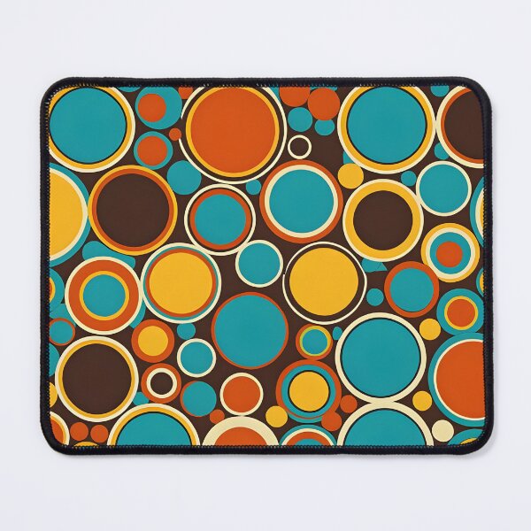 Item preview, Retro 70s, Concentric Circles, Orange, Teal designed and sold by Prints and Lifestyle.