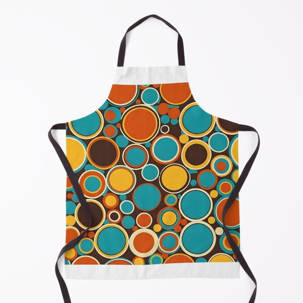 Item preview, Retro 70s, Concentric Circles, Orange, Teal designed and sold by Prints and Lifestyle.