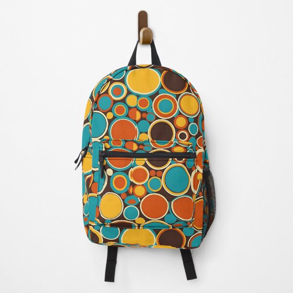 Item preview, Retro 70s,  Concentric Circles,  Orange, Teal designed and sold by Prints and Lifestyle.