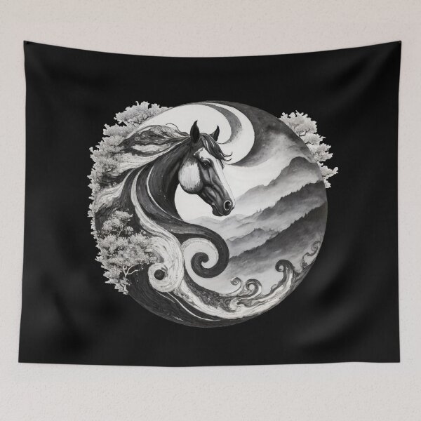 Item preview, The Chinese Horse and Yin Yang designed and sold by elleci.