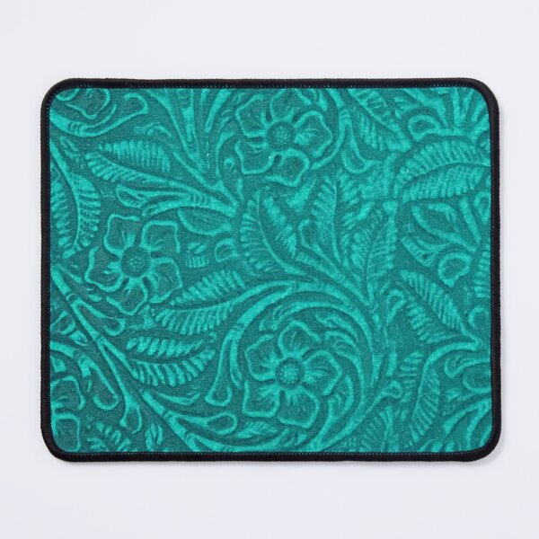 Item preview, Turquoise Floral Leather Design designed and sold by ArtsyWishy.