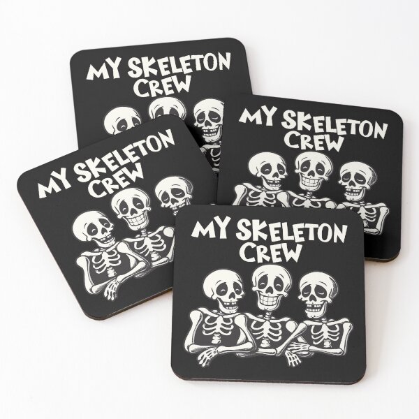 Item preview, Happy Skeleton Trio Design - 'My Skeleton Crew' Cartoon Graphic designed and sold by Shirtlify.