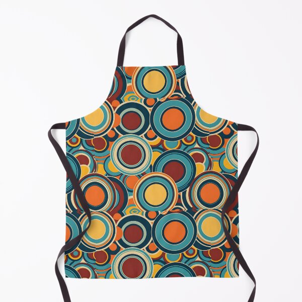 Item preview, Retro 70s, Concentric Circles, Orange, Teal #3 designed and sold by Prints and Lifestyle.