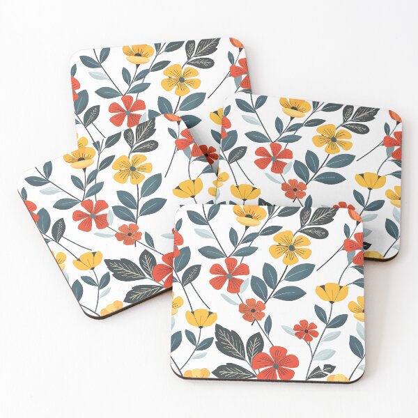 Item preview, Simple flat mid century modern flower design -2  designed and sold by UmagineArts.