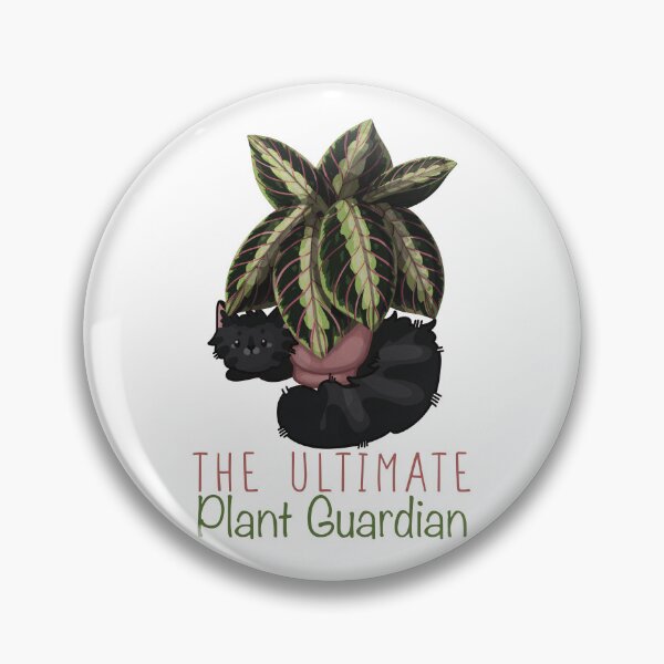Item preview, The Ultimate Plant Guardian - Black Cat and Maranta designed and sold by FelineEmporium.