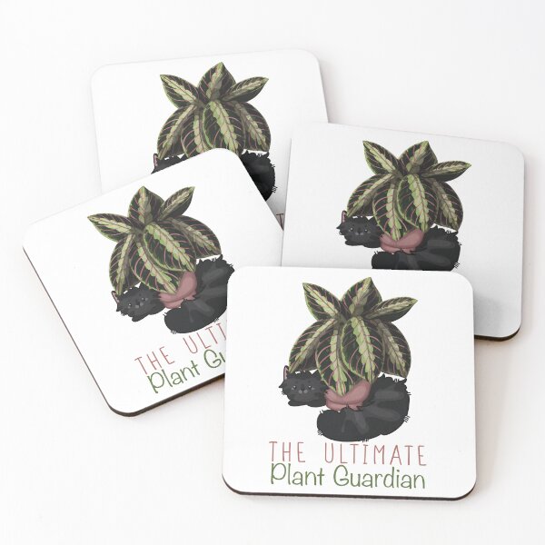 Item preview, The Ultimate Plant Guardian - Black Cat and Maranta designed and sold by FelineEmporium.