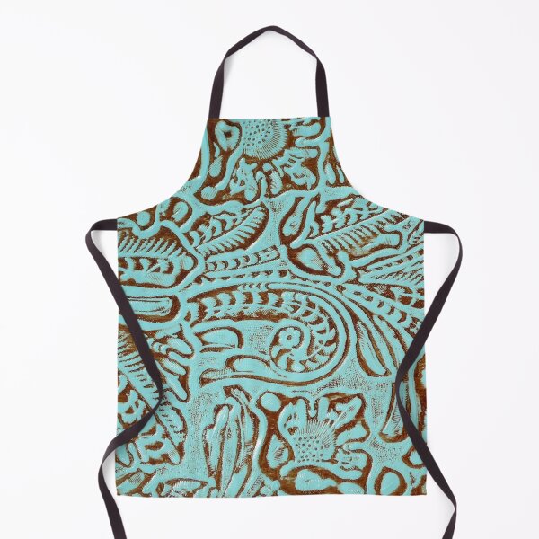 Item preview, Turquoise Tooled Leather Design designed and sold by ArtsyWishy.
