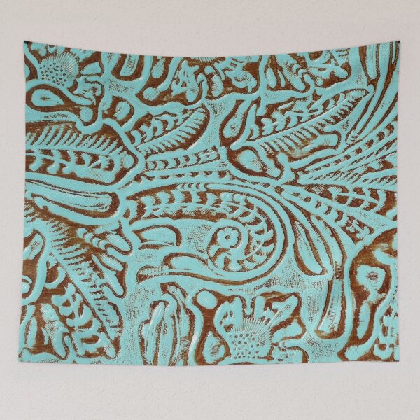 Item preview, Turquoise Tooled Leather Design designed and sold by ArtsyWishy.
