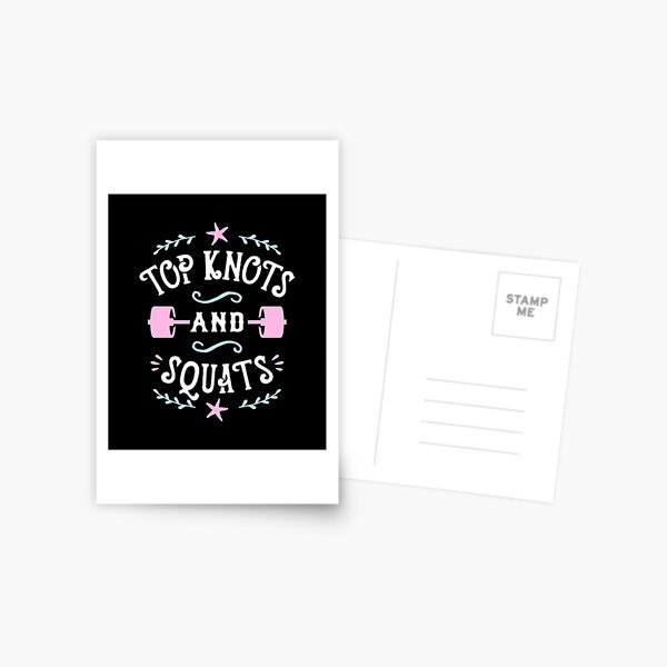Top Knots And Squats Postcard