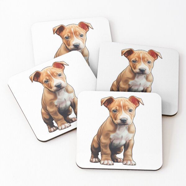 Item preview, Lindo cachorro de stafford bull terrier // lindo diseño de cachorro de stafford bull terrier // stafford bull terrier Tapetes para perros, lindos pañuelos para mascotas cachorros, Cachorros lindos Póster designed and sold by SMARTKIT DESIGNAGENCY.