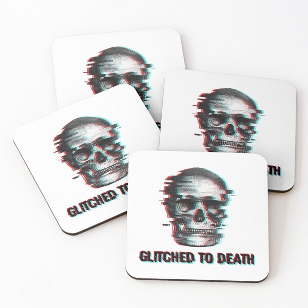 Item preview, Glitched to Death - Skull designed and sold by joshpincus.