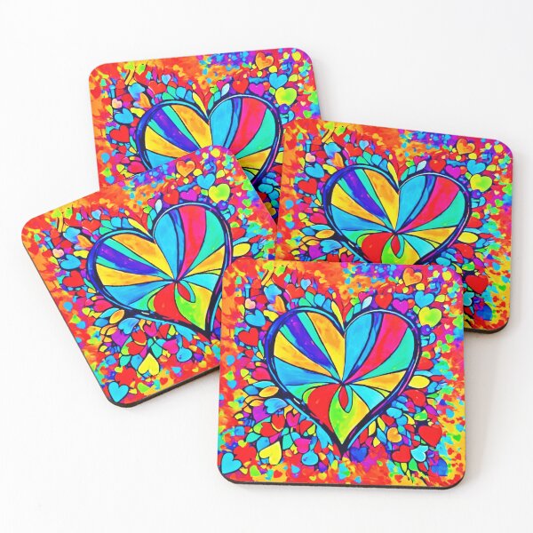 Item preview, Vibrant Hearts: Colorful Pattern Art designed and sold by Health And Fitness Posts e-Store.