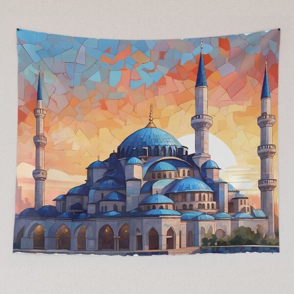 Item preview, Blue Mosque Mosaic: Faith & Sunrise Delight designed and sold by purrfect pattern.