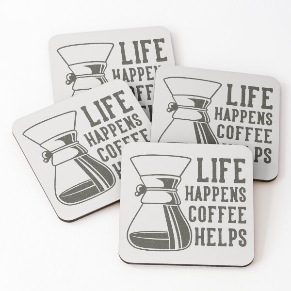 Item preview, Life Happens, Coffee Helps - Daily Brew Inspiration designed and sold by RuyaFab.