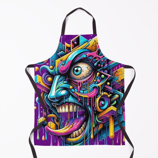 Item preview, Psychedelic Graffiti Vision Abstract Urban Face Art designed and sold by WickedAI.